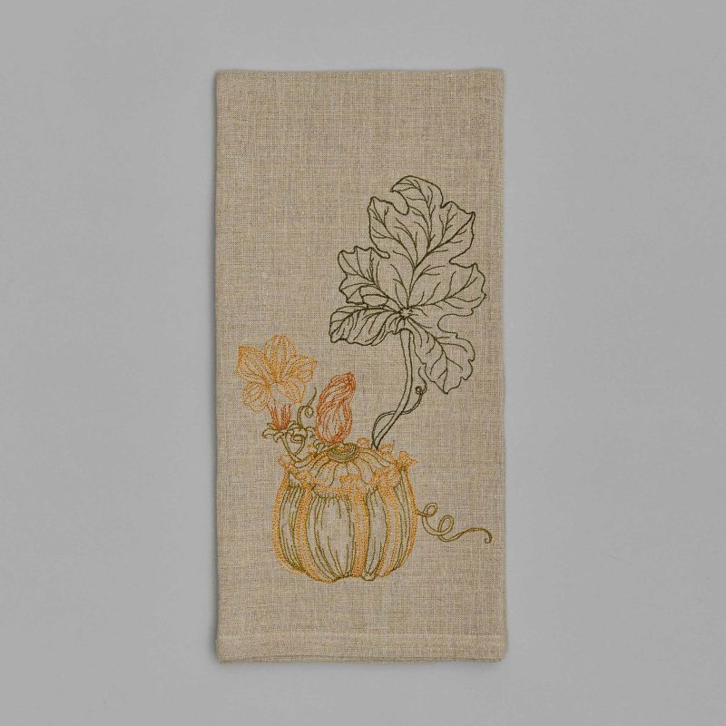 coralandtusk tea towel squash vine 1