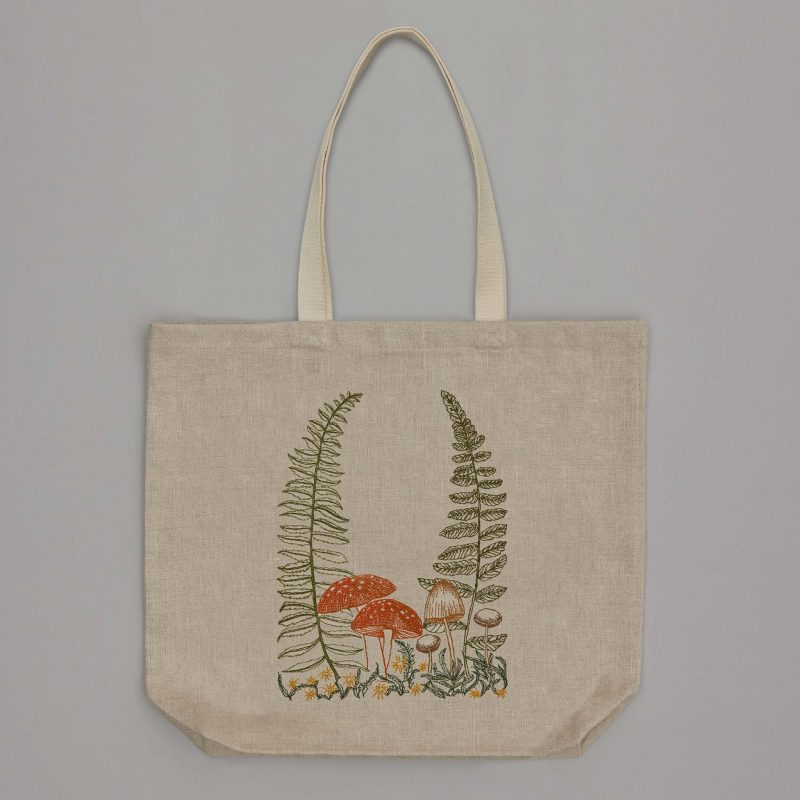 coralandtusk tote mushroom