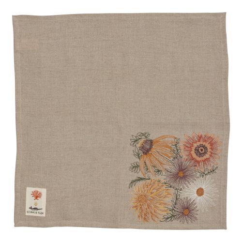 dinner napkin autumn blossoms full